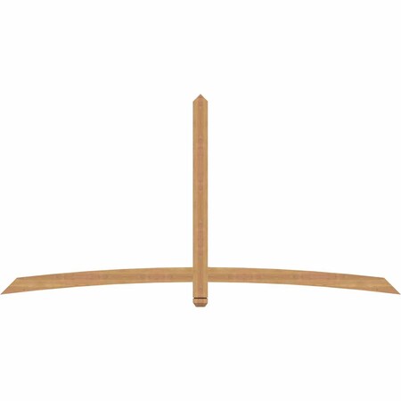Ekena Millwork Bellingham Timber Gable Bracket, Western Red Cedar, 96"W x 48"H x 1 1/2"D x 3 1/2"F, 12/12 Pitch GBW096X48X0204BEL00SWR
